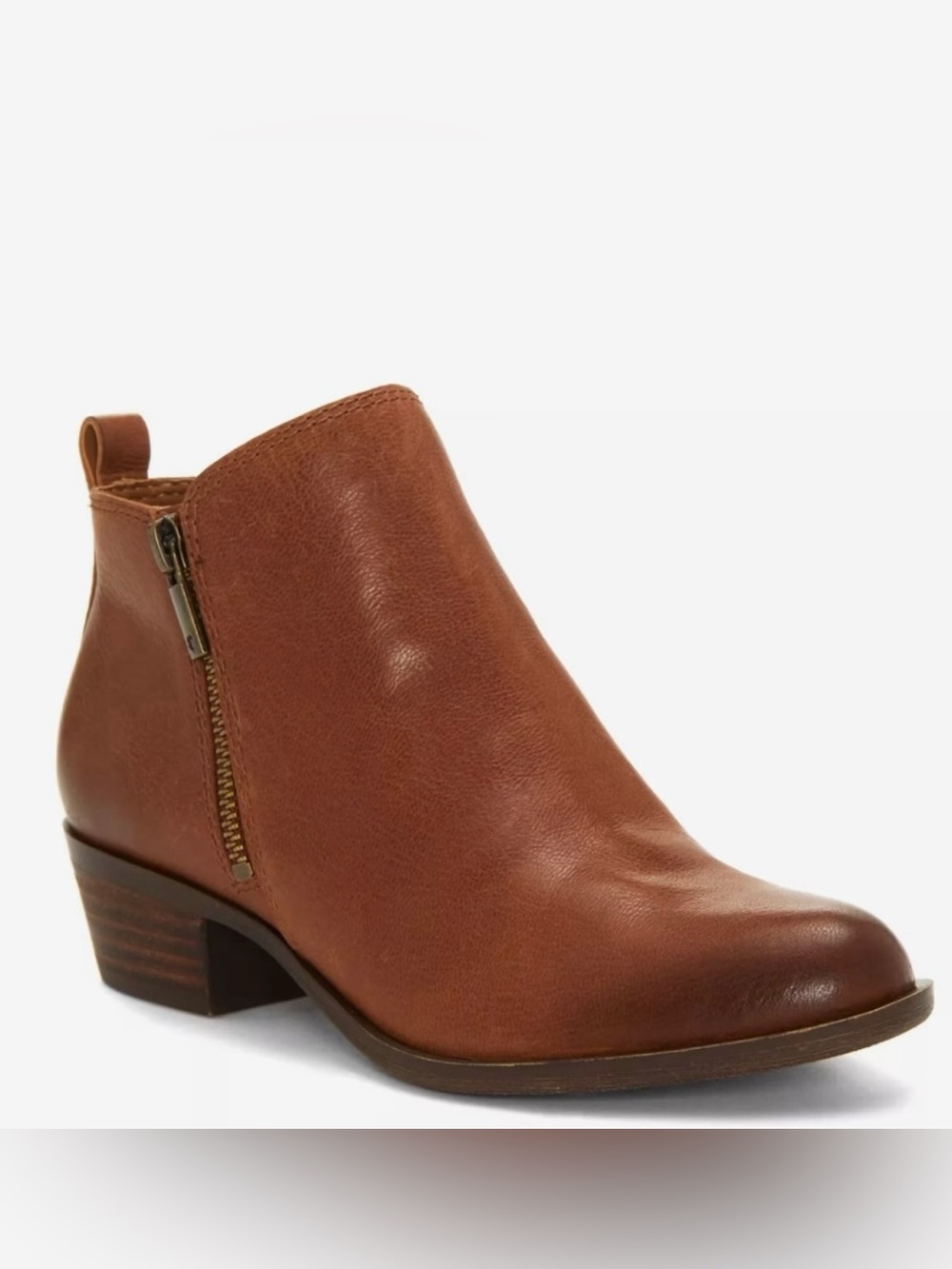 Lucky Brand Cognac Leather Ankle Boot